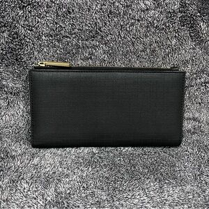 Dagne Dover Slim Wallet with gold hardware in Onyx